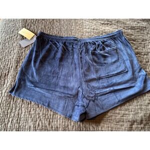 Universal Thread Women's 1X Blue Velour Lounge Shorts with Drawstring‎